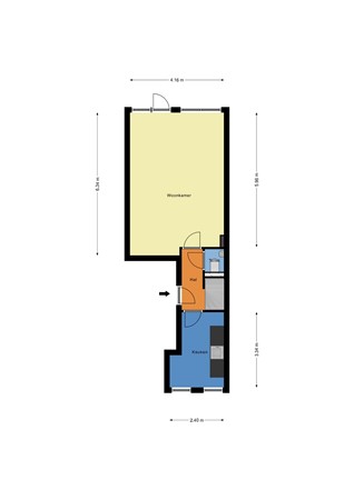 Floorplan - Gerrit Jan Mulderstraat 62A, 3023 RJ Rotterdam